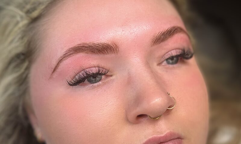Brow and lash close-up