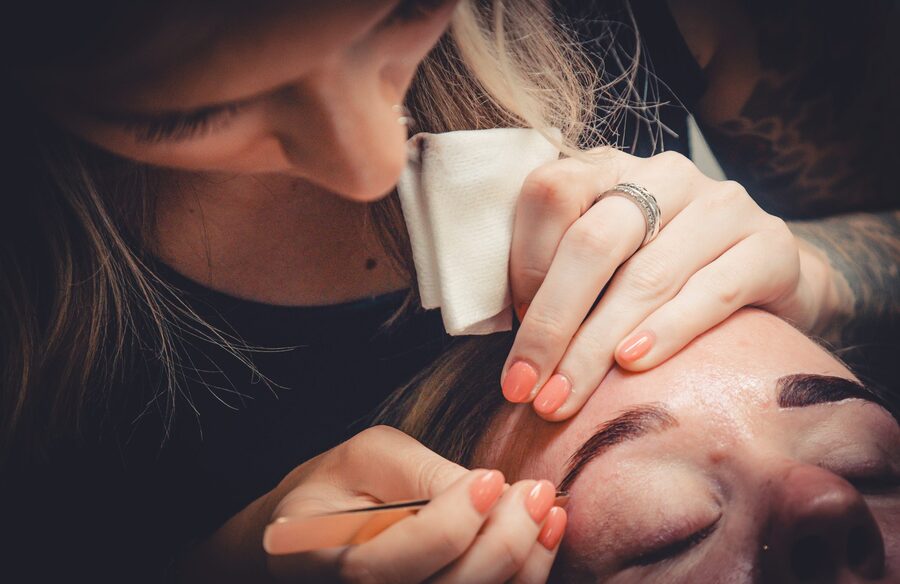 Custom facial treatment in progress